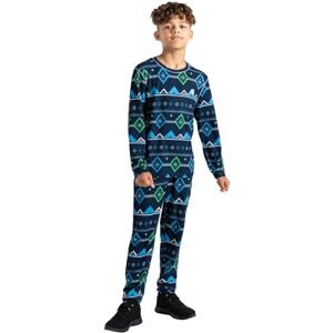 Dare 2b Childrens/Kids Pow Fair Isle Base Layer Set (9-10 Years) (Vivid Green/Moonlight Denim) Dare 2b Childrens/Kids Pow Fair Isle Base Layer Set (9-10 Years) (Vivid Green/Moonlight Denim)