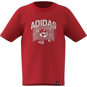 adidas Unisex Kids Football Graphic T-Shirt Kids, Pure Ruby, 2-3 Years adidas Unisex Kids Football Graphic T-Shirt Kids, Pure Ruby, 2-3 Years