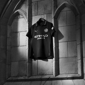 Puma Manchester City FC Kids' Away Jersey 25/26, Black (Black), 140 Puma Manchester City FC Kids' Away Jersey 25/26, Black (Black), 140