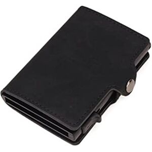 ZXSXDSAX Wallet for Women Top Quality Wallet Men Money Bag Mini Purse Male Aluminium Card Small Trifold Leather Wallet Slim Thin Brown Walet carteras(Color:Schwarz) ZXSXDSAX Wallet for Women Top Quality Wallet Men Money Bag Mini Purse Male Aluminium Card Small Trifold Leather Wallet Slim Thin Brown Walet carteras(Color:Schwarz)