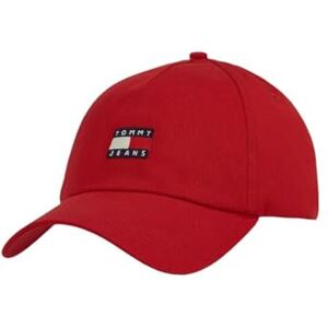 Tommy Jeans Women's Tjw Heritage Core 5 Panel Cap Aw0Aw16991, White (Red Hot), OS Tommy Jeans Women's Tjw Heritage Core 5 Panel Cap Aw0Aw16991, White (Red Hot), OS