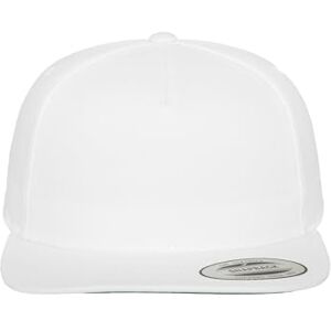 Flexfit Snapback Hat, Classic Snapback Hat with 5-Panel, Classic Snapback Baseball Cap with Buckram Front Lining, 5 Panel Cap, Cotton Twill Material, Headwear, Colour: White, Unisex, One Size Flexfit Snapback Hat, Classic Snapback Hat with 5-Panel, Classic Snapback Baseball Cap with Buckram Front Lining, 5 Panel Cap, Cotton Twill Material, Headwear, Colour: White, Unisex, One Size