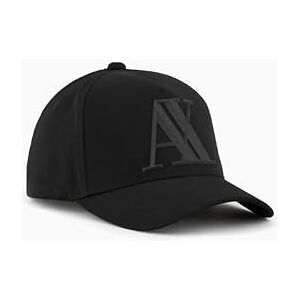 Armani Exchange Men's Rubber Logo Ax Cap Baseball, Black (Nero-Black 00020), One (Size: TU) Armani Exchange Men's Rubber Logo Ax Cap Baseball, Black (Nero-Black 00020), One (Size: TU)