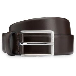 Boss Mens Erman-L Sz35 Italian-leather belt with engraved-logo buckle Boss Mens Erman-L Sz35 Italian-leather belt with engraved-logo buckle