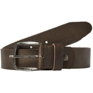 JACK & JONES NOS Men's Jacpaul Leather Belt Noos Belt, Grey (Castlerock Castlerock), 38 (Manufacturer size: 85) JACK & JONES NOS Men's Jacpaul Leather Belt Noos Belt, Grey (Castlerock Castlerock), 38 (Manufacturer size: 85)