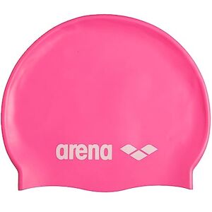 ARENA Classic Unisex Soft Silicone Swim Cap for Women and Men, Intensive Training and Racing Comfortable Non-Slip Long Hair Swimming Hat, Bright Pink ARENA Classic Unisex Soft Silicone Swim Cap for Women and Men, Intensive Training and Racing Comfortable Non-Slip Long Hair Swimming Hat, Bright Pink
