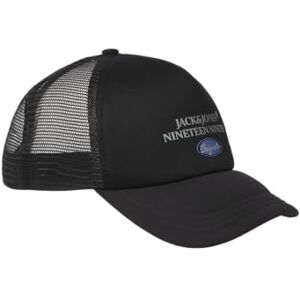 JACK & JONES Men's Jacriver Trucker Cap Noos, Black, One Size JACK & JONES Men's Jacriver Trucker Cap Noos, Black, One Size