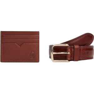 Tommy Hilfiger Men's TH CREST BELT AND CC HOLDER AM0AM13934 Gift Pack, Brown (Winter Cognac), 105 Tommy Hilfiger Men's TH CREST BELT AND CC HOLDER AM0AM13934 Gift Pack, Brown (Winter Cognac), 105