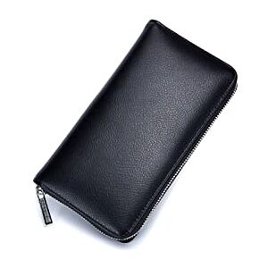ZXSXDSAX Wallet for Women Genuine Leather Card Holder Large Capacity Cowhide Business ID/Credit Card Holders Zipper Coin Purse Money Long Wallet(Color:Schwarz) ZXSXDSAX Wallet for Women Genuine Leather Card Holder Large Capacity Cowhide Business ID/Credit Card Holders Zipper Coin Purse Money Long Wallet(Color:Schwarz)