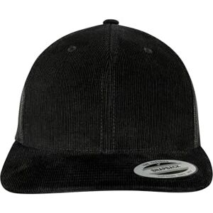 Flexfit Corduroy Retro Trucker Kappe, Black, One Size Flexfit Corduroy Retro Trucker Kappe, Black, One Size