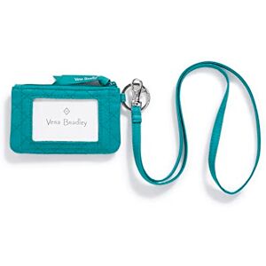 Vera Bradley Women's Zip Id Case and Lanyard Combo, Forever Green-Recycled Cotton, One Size Vera Bradley Women's Zip Id Case and Lanyard Combo, Forever Green-Recycled Cotton, One Size