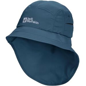 Jack Wolfskin Unisex Children's Villi Vent Long HAT K Sun Hat, Dark Sea, S, Dark Sea, Small Jack Wolfskin Unisex Children's Villi Vent Long HAT K Sun Hat, Dark Sea, S, Dark Sea, Small