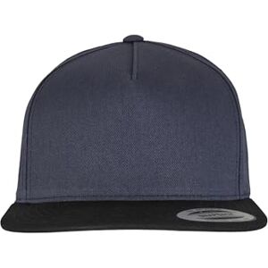 Flexfit 6007-classic 5 Panel Snapback Baseball Cap, Navy/Black, One Size Flexfit 6007-classic 5 Panel Snapback Baseball Cap, Navy/Black, One Size