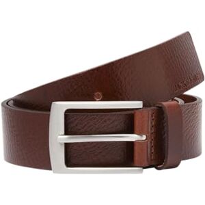 JACK & JONES Men's Jacstockholm Leather Belt Noos Belt, Brown Stone, 80 cm JACK & JONES Men's Jacstockholm Leather Belt Noos Belt, Brown Stone, 80 cm