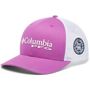 Columbia Unisex's PFG Logo Mesh Snap Back Cap, Bright Lavender, One Size Columbia Unisex's PFG Logo Mesh Snap Back Cap, Bright Lavender, One Size