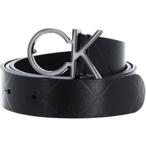 Calvin Klein Women Re-LoCK Quilt CK Logo Belt 30MM Belts Black 80 Calvin Klein Women Re-LoCK Quilt CK Logo Belt 30MM Belts Black 80