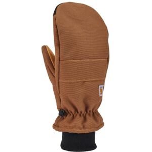 Carhartt Women's Insulated Duck Synthetic Leather Knit Cuff Mitt Cold Weather Gloves, Brown, Medium Carhartt Women's Insulated Duck Synthetic Leather Knit Cuff Mitt Cold Weather Gloves, Brown, Medium