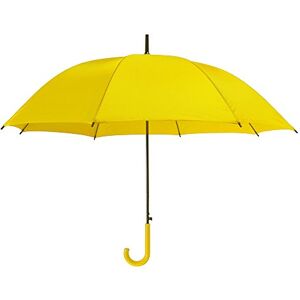 eBuyGB Pack of 4 Automatic Opening Plastic Crook Curved Handle Wedding Umbrella Coloured Rainproof for Men, Women, Kids, Unisex, Bridal Brolly Yellow 41.5 Inch / 105cm Span 82cm Length eBuyGB Pack of 4 Automatic Opening Plastic Crook Curved Handle Wedding Umbrella Coloured Rainproof for Men, Women, Kids, Unisex, Bridal Brolly Yellow 41.5 Inch / 105cm Span 82cm Length