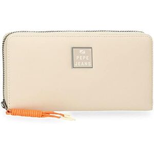 Pepe Jeans Bea Wallet with card holder Beige 19.5x10x2 cm Synthetic leather Pepe Jeans Bea Wallet with card holder Beige 19.5x10x2 cm Synthetic leather