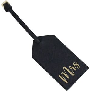 eBuyGB Mrs Luggage Tag, Destination Wedding, Honeymoon Gift, Newlywed Gift, PU Leather Tag, Hers Suitcase Baggage Label Tags (Black) eBuyGB Mrs Luggage Tag, Destination Wedding, Honeymoon Gift, Newlywed Gift, PU Leather Tag, Hers Suitcase Baggage Label Tags (Black)