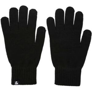 JACK & JONES Men's Gloves, Black, One Size, 100% Polyacrylic JACK & JONES Men's Gloves, Black, One Size, 100% Polyacrylic