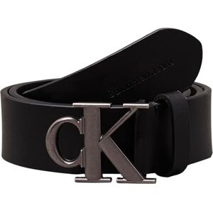 Calvin Klein Jeans Men's Round Mono Plaque Leather Belt, Black (Black), 47,2 inches Calvin Klein Jeans Men's Round Mono Plaque Leather Belt, Black (Black), 47,2 inches