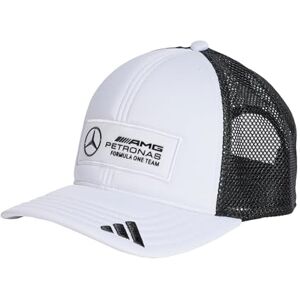 adidas Unisex Mercedes AMG Petronas Formula ONE Team Snapback Logo Trucker Cap, White/Black, L adidas Unisex Mercedes AMG Petronas Formula ONE Team Snapback Logo Trucker Cap, White/Black, L