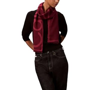 Calvin Klein Women's OVERSIZED LOGO LW JACQUARD STOLE LV04F8066G Scarves, RED (Alluring Pink/Framboise), One Size Calvin Klein Women's OVERSIZED LOGO LW JACQUARD STOLE LV04F8066G Scarves, RED (Alluring Pink/Framboise), One Size