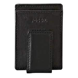 Fossil Men's Ingram Leather Magnetic Card Case Wallet Black One size Fossil Men's Ingram Leather Magnetic Card Case Wallet Black One size