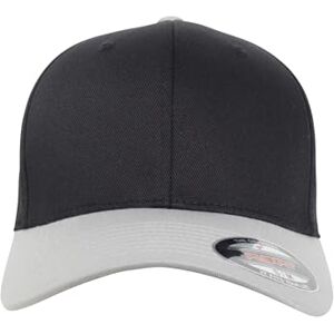 Flexfit Wooly Combed 2-Tone Cap, Blk/Silver, S/M Flexfit Wooly Combed 2-Tone Cap, Blk/Silver, S/M