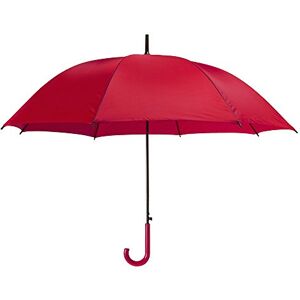 eBuyGB Automatic Opening Plastic Crook Curved Handle Wedding Umbrella Coloured Rainproof for Men, Women, Kids, Unisex, Bridal Brolly Red 41.5 Inch / 105cm Span 82cm Length eBuyGB Automatic Opening Plastic Crook Curved Handle Wedding Umbrella Coloured Rainproof for Men, Women, Kids, Unisex, Bridal Brolly Red 41.5 Inch / 105cm Span 82cm Length