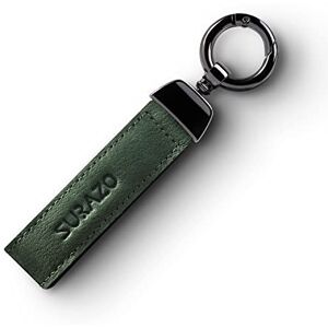SURAZO ® Leather Key Ring for Men and Women, Genuine Leather Lanyard Key Organiser, Large Key Pendant with Stainless Steel Key Ring, Carabiner, Long Key Pendant, Gift for Women and Men, dark green, SURAZO ® Leather Key Ring for Men and Women, Genuine Leather Lanyard Key Organiser, Large Key Pendant with Stainless Steel Key Ring, Carabiner, Long Key Pendant, Gift for Women and Men, dark green,