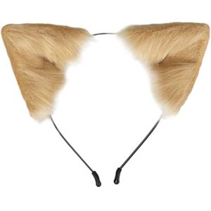 Frogued Adjustable Headband Gradient Plush Handmade Simulation Fox Ears Hair Band Movable Cat Hoop Animal Ear Headdress Khaki Frogued Adjustable Headband Gradient Plush Handmade Simulation Fox Ears Hair Band Movable Cat Hoop Animal Ear Headdress Khaki