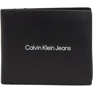 Calvin Klein Jeans Men's Print Bifold Leather Wallet, Black (Black), One Size Calvin Klein Jeans Men's Print Bifold Leather Wallet, Black (Black), One Size