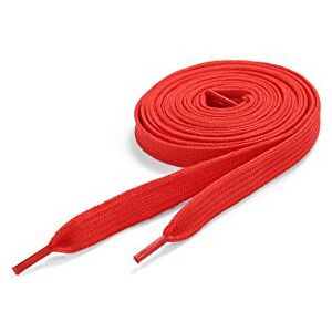 Underground Kulture 3 X Red Shoelaces Flat Coloured Replacement Colour For Trainers Sneakers Universal Sports Unisex Skate Shoe Laces (11mm X 120cm)