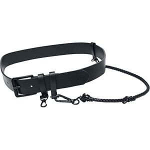 Urban Classics Imitation Leather Belt with Key Chain, Black, L/XL Urban Classics Imitation Leather Belt with Key Chain, Black, L/XL