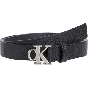 Calvin Klein Women's Monogram Plaque Buckle 2.5 cm Leather Belt, Black (Na Black/Pewter), 35.4 inches Calvin Klein Women's Monogram Plaque Buckle 2.5 cm Leather Belt, Black (Na Black/Pewter), 35.4 inches