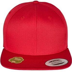 Flexfit Unisex-Adult Organic Cotton Snapback Baseball Cap, red, one Size Flexfit Unisex-Adult Organic Cotton Snapback Baseball Cap, red, one Size