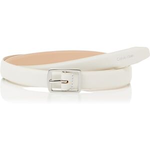 Calvin Klein Women's Classic Square Buckle 2.0 cm Leather Belt, White (Lily White), 37.4 inches Calvin Klein Women's Classic Square Buckle 2.0 cm Leather Belt, White (Lily White), 37.4 inches