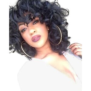 ELIM DSY Short Curly Kinky Wigs for Black Women Fluffy Wavy Black Synthetic Hair Wig Natural Looking Halloween Costume Wigs Heat Resistant Wigs with Wig Cap Z014 ELIM DSY Short Curly Kinky Wigs for Black Women Fluffy Wavy Black Synthetic Hair Wig Natural Looking Halloween Costume Wigs Heat Resistant Wigs with Wig Cap Z014