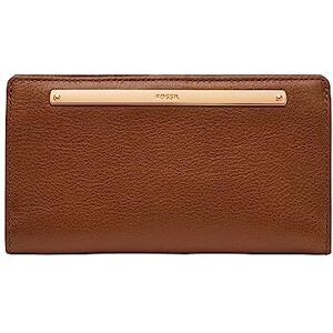 Fossil Women's Liza Leather Slim Bifold Wallet for Women, Brown W/Gold, One Size Fossil Women's Liza Leather Slim Bifold Wallet for Women, Brown W/Gold, One Size