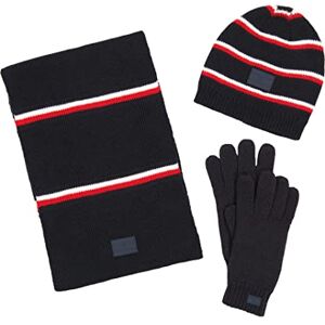 Tommy Hilfiger Men's Beanie, Scarf and Glove Set Hat, Desert Sky Striped, One Size Tommy Hilfiger Men's Beanie, Scarf and Glove Set Hat, Desert Sky Striped, One Size