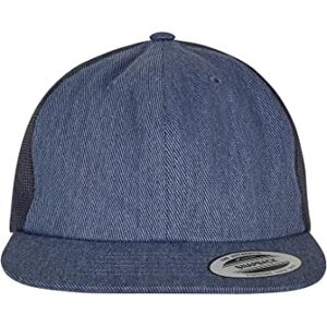 Flexfit Denim Trucker Baseball Cap, Blue Raw, One Size Flexfit Denim Trucker Baseball Cap, Blue Raw, One Size