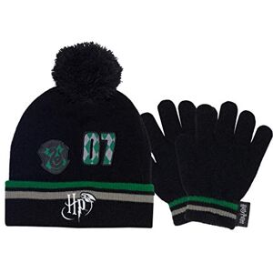 Popgear Harry Potter Slytherin 07 Beanie and Gloves Set, Kids, One Size, Black, Official Merchandise Popgear Harry Potter Slytherin 07 Beanie and Gloves Set, Kids, One Size, Black, Official Merchandise