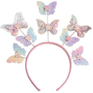 Awydky Colorful Glittering Powder Headband For Female Sequins Butterfly Headband Spring Hairband Girl Party Hair Accessories Hair Accessory Awydky Colorful Glittering Powder Headband For Female Sequins Butterfly Headband Spring Hairband Girl Party Hair Accessories Hair Accessory
