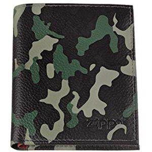 Zippo Purse/Wallet for Women and Men, Leather, Green Camouflage, with RFID Protection, Ideal for Cards and Notes Zippo Purse/Wallet for Women and Men, Leather, Green Camouflage, with RFID Protection, Ideal for Cards and Notes