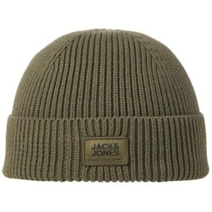 JACK & JONES Men's Jacclassic Short Beanie Noos Knitted hat, Olive Night, One Size JACK & JONES Men's Jacclassic Short Beanie Noos Knitted hat, Olive Night, One Size