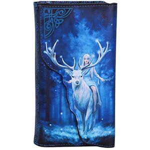Nemesis Now Anne Stokes Fantasy Forest Elven Queen and Stag Embossed Purse, Blue, 18.5cm, Polyurethane Nemesis Now Anne Stokes Fantasy Forest Elven Queen and Stag Embossed Purse, Blue, 18.5cm, Polyurethane
