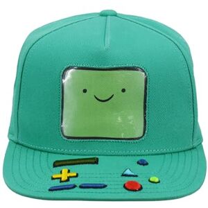 Concept One Unisex's Adventure Time Baseball Cap, BMO Adjustable Skater Snapback Hat with Flat Brim, Teal, One Size Concept One Unisex's Adventure Time Baseball Cap, BMO Adjustable Skater Snapback Hat with Flat Brim, Teal, One Size