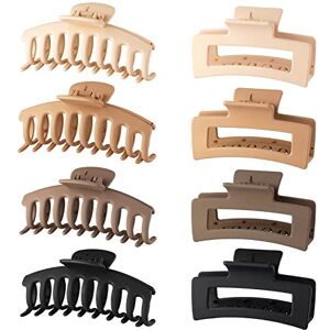 Wekin Hair Claw Clips for Women & Girls, 8 PCS Hair Clips for Thick Hair, Thin Hair Strong Large Hold Hair Claw 4.3" Nonslip Hair Clamps Claw Clip Grips for Bathing & Cooking Vintage Claw Clips Wekin Hair Claw Clips for Women & Girls, 8 PCS Hair Clips for Thick Hair, Thin Hair Strong Large Hold Hair Claw 4.3" Nonslip Hair Clamps Claw Clip Grips for Bathing & Cooking Vintage Claw Clips